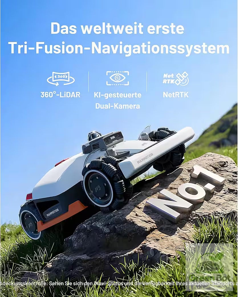 MAMMOTION LUBA 3 AWD 3000 mit Garage – Mähroboter ohne Begrenzungskabel