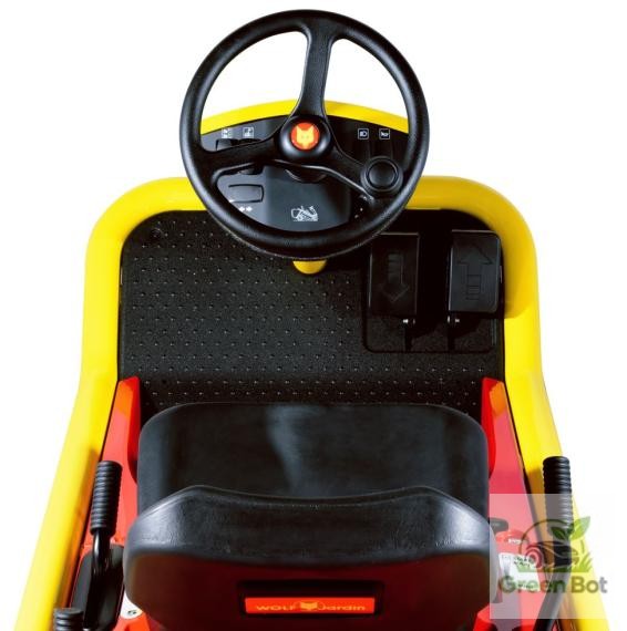 Outils Wolf A80 K3 – Kompakter Aufsitzmäher mit Grasfangkorb