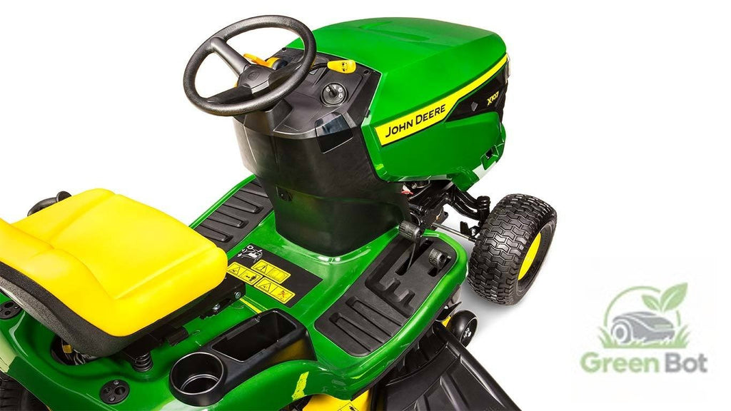 John Deere X107 – Aufsitzmäher mit Seitenauswurf und Mulchfunktion