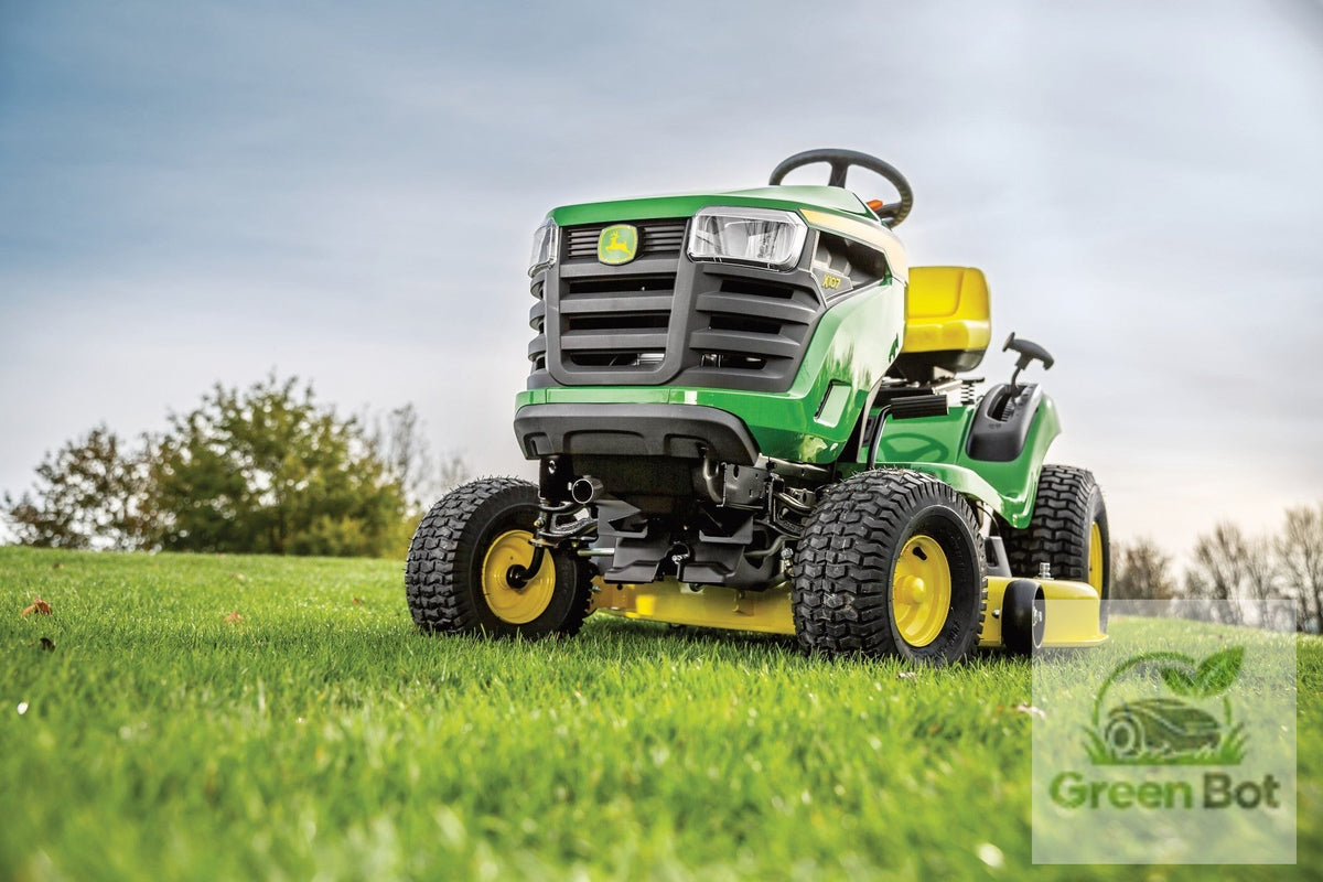 John Deere X107 – Aufsitzmäher mit Seitenauswurf und Mulchfunktion