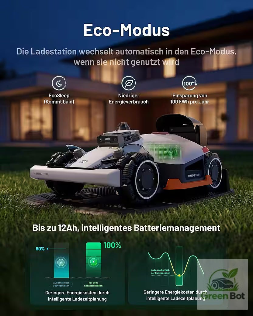 MAMMOTION LUBA 3 AWD 3000 mit Garage – Mähroboter ohne Begrenzungskabel