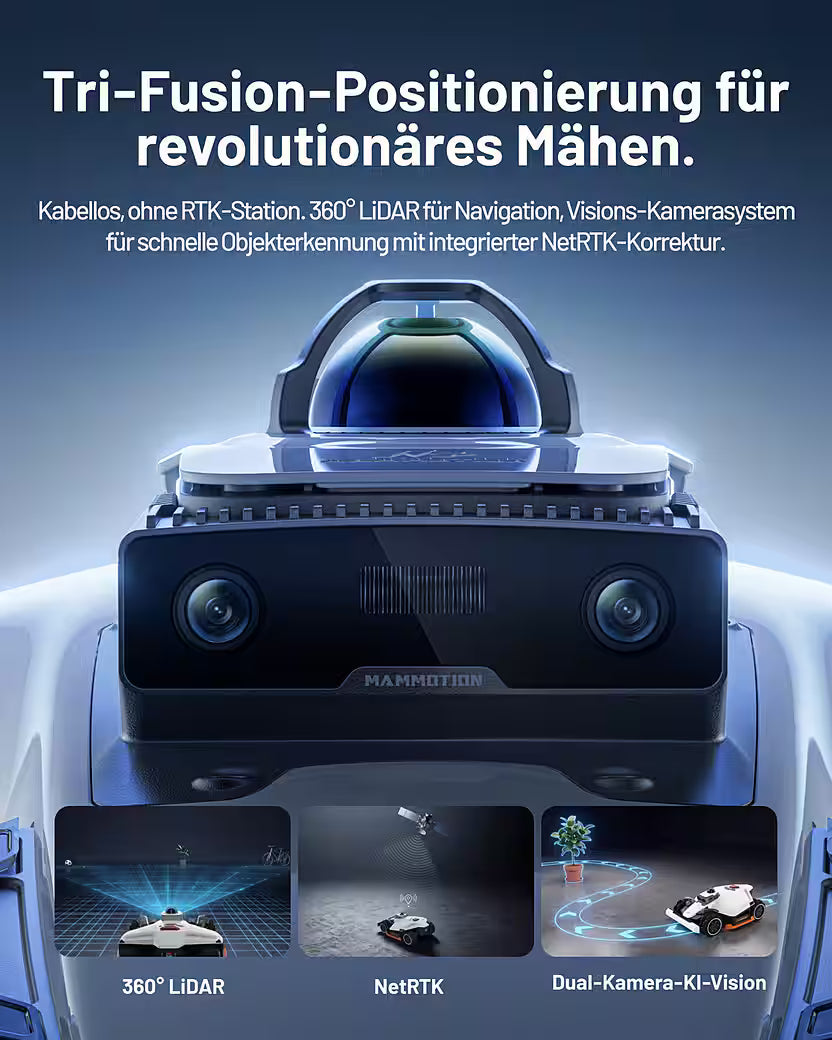 MAMMOTION  Rasenmähroboter LUBA 3 AWD 3000 mit Garage