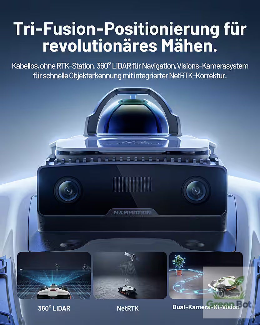 MAMMOTION LUBA 3 AWD 3000 mit Garage – Mähroboter ohne Begrenzungskabel