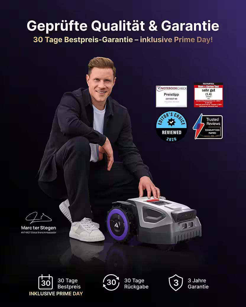 ANTHBOT M9 – Mähroboter mit RTK-Navigation &amp; HDR-Dual-Vision