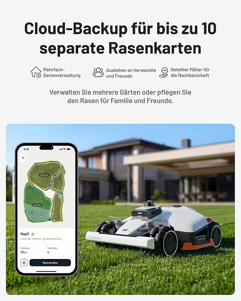 MAMMOTION  Rasenmähroboter LUBA 3 AWD 3000 mit Garage