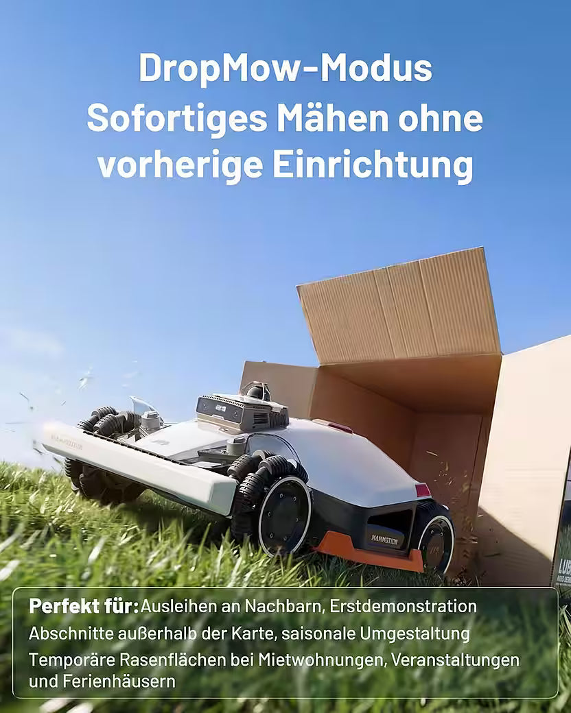 MAMMOTION  Rasenmähroboter LUBA 3 AWD 1500 Mähroboter ohne Begrenzungskabel