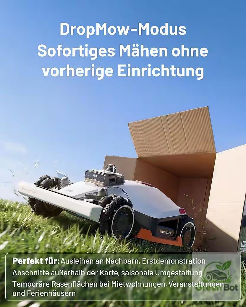 MAMMOTION LUBA 3 AWD 3000 mit Garage – Mähroboter ohne Begrenzungskabel
